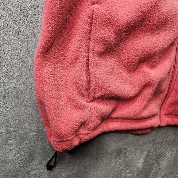 Bass Pro Shop Jacket Womens Large Pink Fleece Outdoor Mock Neck Full Zip - Picture 5 of 12